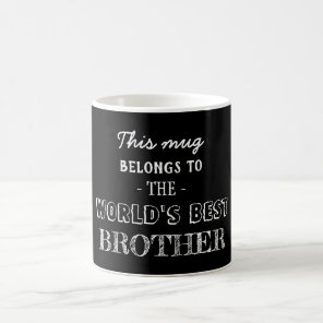 Black Modern Minimal Gift Belongs Best Brother Coffee Mug