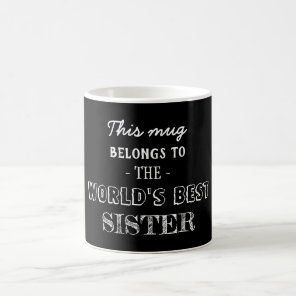Black Modern Minimal Gift Belongs Best Sister Coffee Mug Black Modern Minimal Gift Belongs Best Sister Coffee Mug