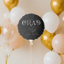 Black Modern Minimalist | Graduation Party Balloon