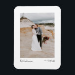 Black Modern Minimalist Photo Wedding Thank You Magnet<br><div class="desc">Celebrate your love and show gratitude with our customizable photo wedding thank you magnet! This unique keepsake is perfect for reminding your loved ones of your special day while expressing your heartfelt thanks in a memorable way. It features black minimalist typography with a heart accent. Personalize it by adding your...</div>