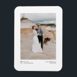 Black Modern Minimalist Photo Wedding Thank You Magnet<br><div class="desc">Celebrate your love and show gratitude with our customizable photo wedding thank you magnet! This unique keepsake is perfect for reminding your loved ones of your special day while expressing your heartfelt thanks in a memorable way. It features black minimalist typography with a heart accent. Personalize it by adding your...</div>