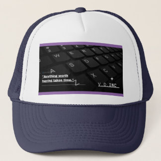 Black Modern Minimalist Trucker Hat