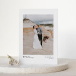 Black Modern Minimalist Typography Photo Wedding  Thank You Card<br><div class="desc">Thank you! Send thanks to guests for attending and being a part of your special day with this photo thank you flat card. It features black minimalist typography with a heart accent. Personalize by adding names, date, address, message and other details. This modern minimalist thank you card is perfect for...</div>