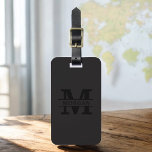 Black Modern Monogram Minimalist Luggage Tag<br><div class="desc">Elevate your travel experience with our Classic Elegant Modern Minimalist Monogram Luggage Tag. This meticulously designed accessory seamlessly combines timeless elegance with contemporary minimalism, ensuring your luggage stands out with sophistication. Crafted with precision and attention to detail, this luggage tag is more than just a practical item; it's a personalized...</div>