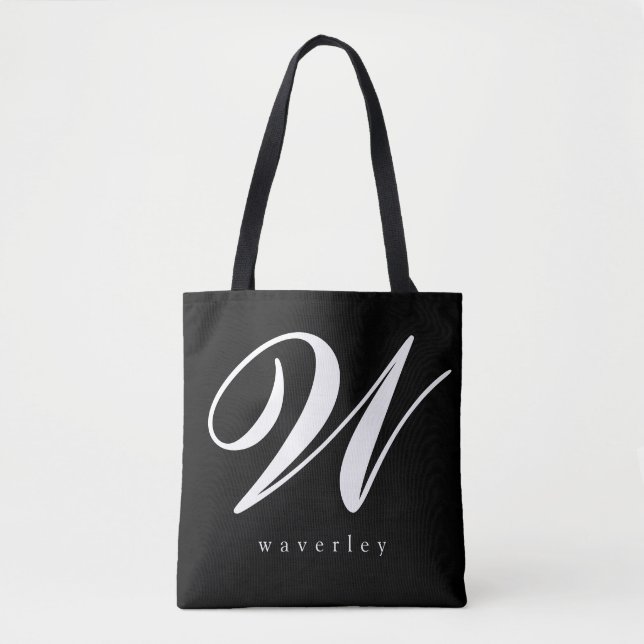 Modern Monogram Tote Bags