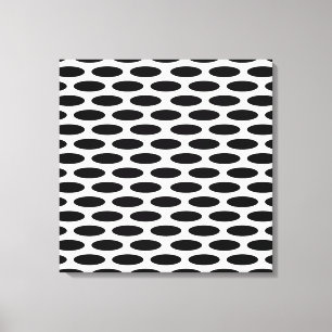 Black Modern Oval at Emporiomoffa Canvas Print
