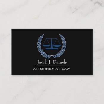 Black Modern Professional Lawyer Attorney Business Business Card by ArtisticEye at Zazzle