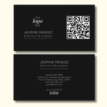 Black Modern QR Code Logo Social Icons  