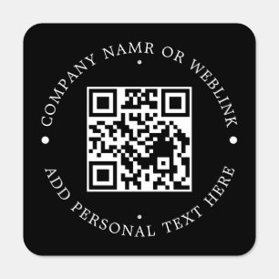 Black Modern QR Code Scannable Business Parking Metal Sign
