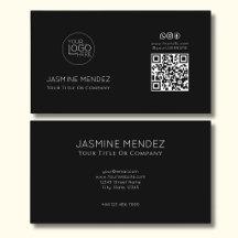 Black Modern QR Code Social Icons  