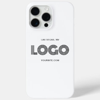 Black Modern Rectangular Logo iPhone 15 Pro Max Case