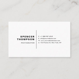 Black Modern Sans Serif Typography Minimalist Business Card