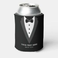 Black Modern Script Personalized Groomsmen Can Coo