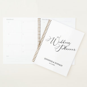 Black Modern Simple Add Photo Wedding Planner