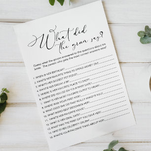 Black Modern Simple Game Would the Groom Say Flyer
