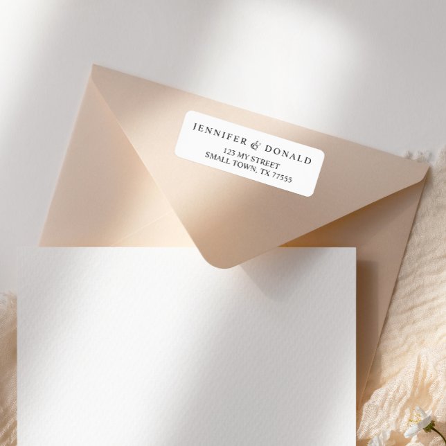 Black Modern Simple Script Address Label (Creator Uploaded)