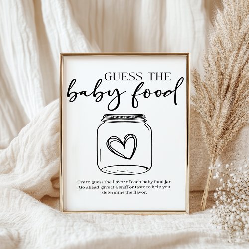 Black Modern Simple Script Baby Guess Baby Food