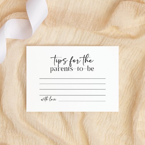 Black Modern Simple Script Baby Parenting Tip Note