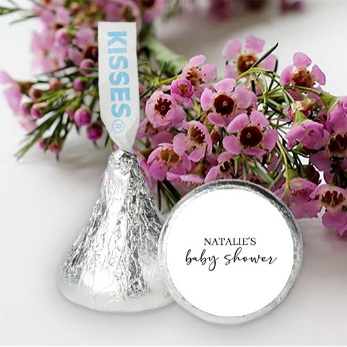Black Modern Simple Script Baby Shower 