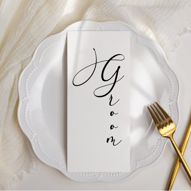 Black Modern Simple Script Reserved Seating  Menu (Creator Uploaded)