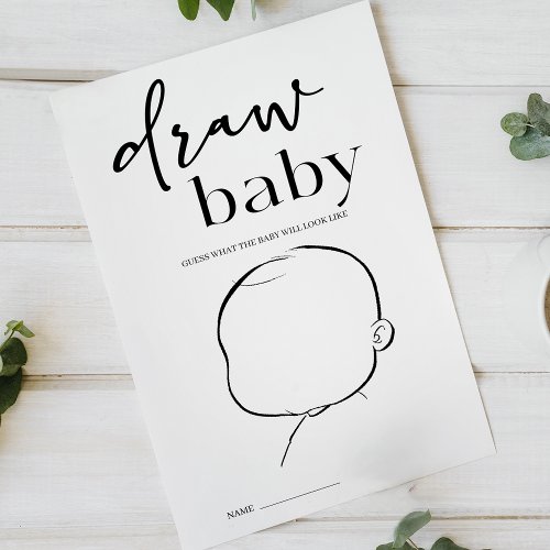 Black Modern Simple Script Shower Draw Baby Game