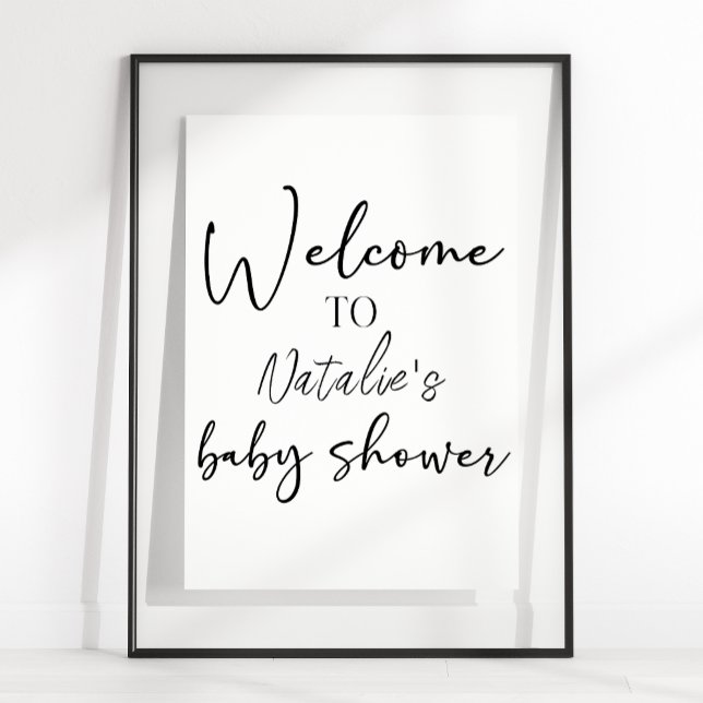 Black Modern Simple Script Shower Sign (Creator Uploaded)