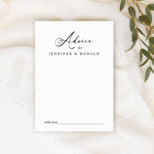 Black Modern Simple Script Wedding Couple Advice
