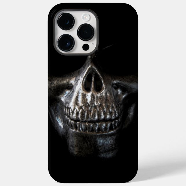 Black Modern Skull  Case-Mate iPhone Case (Back)