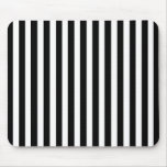 Black Modern Stripe Mouse Pad