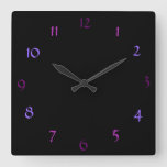 Black Modern Wall Clock at Zazzle