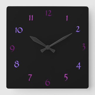 Black Modern Wall Clock