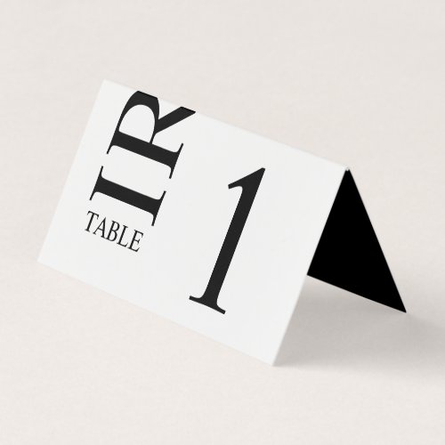 Black Modern Wedding _ Table Number