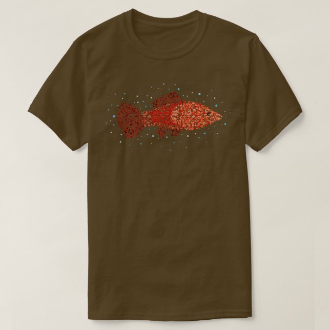 Black Molly Ornamental Fish Aquarium Gift T-Shirt (Design Front)