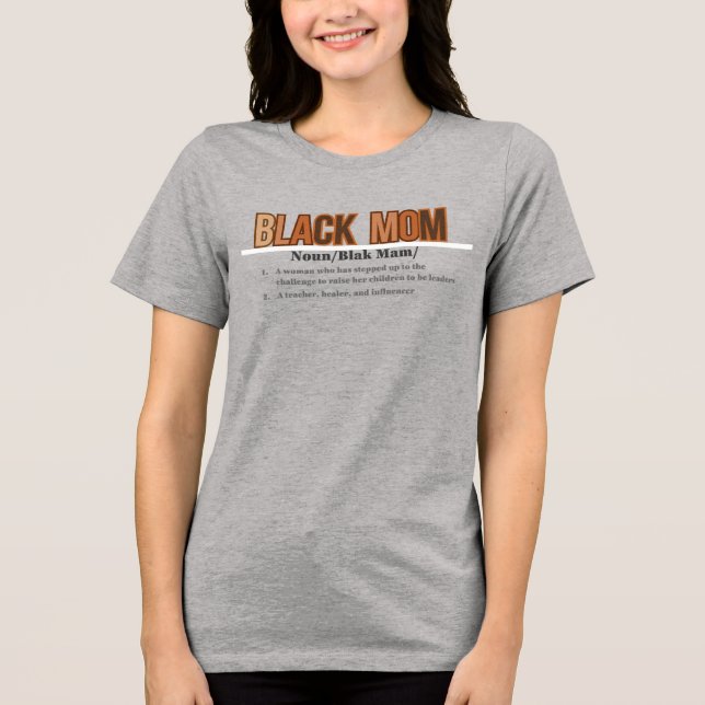 Black Mom Definition  Tri-Blend Shirt (Front)