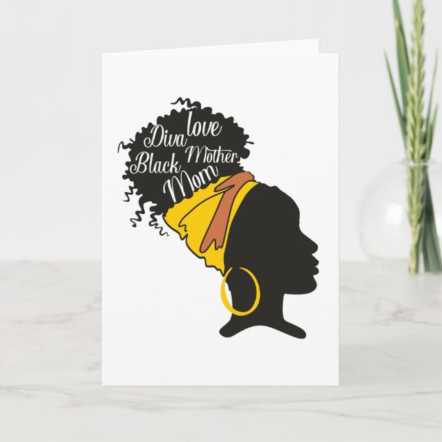 Black Mom Diva Love Nana Mother's day Card (Front)