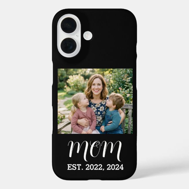Black Mom Established Script iPhone / iPad case (Back)