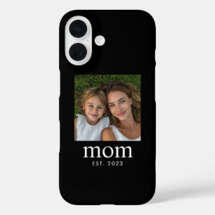 Black Mom Established Script Photo iPhone 16 Case