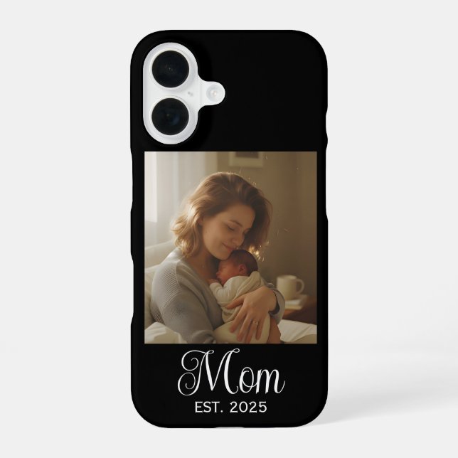 Black Mom Established Script Photo Case-Mate Iphone Case (Back)