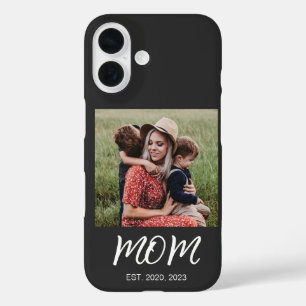 Black Mom Established Script Photo iPhone 16 Case
