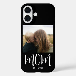 Black Mom Established Script Photo iPhone 16 Case