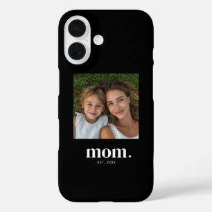 Black Mom Established Script Photo iPhone 16 Case