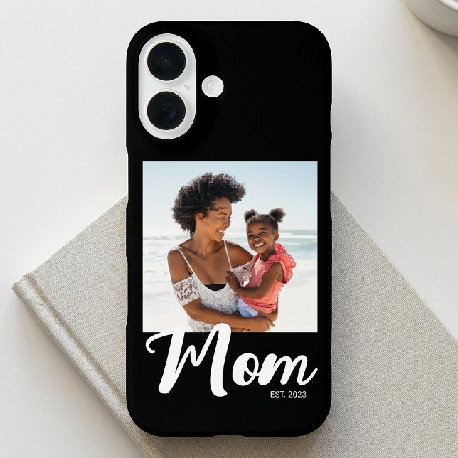 Black Mom Established Script Photo Case-Mate iPhone Case (Black Mom Established Script Photo iPhone 16 Case)