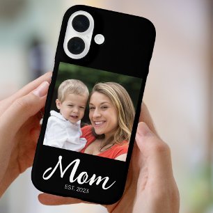 Black Mom Established Script Photo Case-Mate iPhone 16 Case