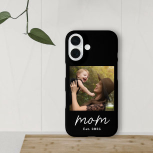 Black Mom Established Script Photo iPhone 16 Case