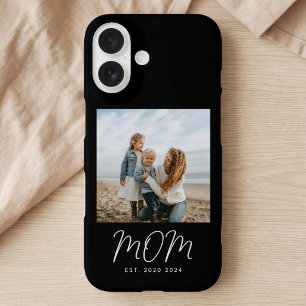 Black Mom Established Script Photo Case-Mate iPhone 16 Case