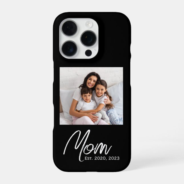 Black Mom Established Script Photo Case-Mate  Iphone Case (Back)