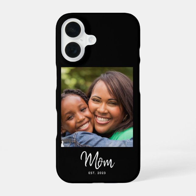 Black Mom Established Script Photo Case-Mate Iphone Case (Back)