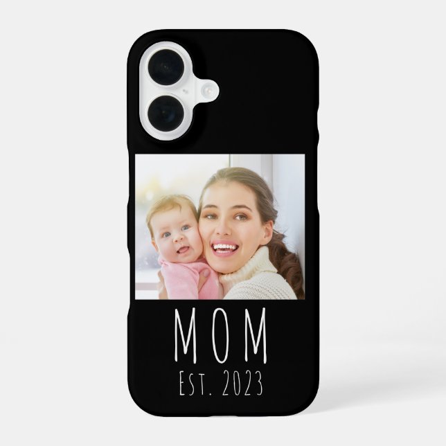 Black Mom Established Script Photo Case-Mate  Iphone Case (Back)