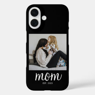 Black Mom Established Script Photo Case-Mate iPhone 16 Case