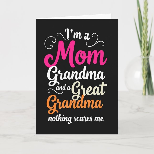 Black Mom Grandma Great Grandma Card (Front)